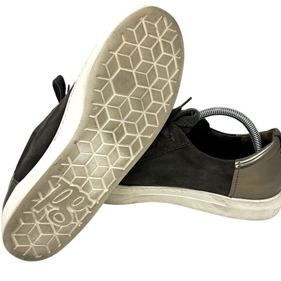 Paul Green Nuevo Suede Green Sneakers US Size 7 Low Top Lace Up Zipper Casual - Picture 13 of 14